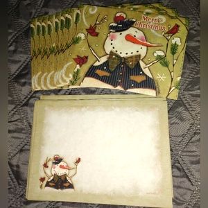 Christmas snowman greeting cards Legacy 9 pc